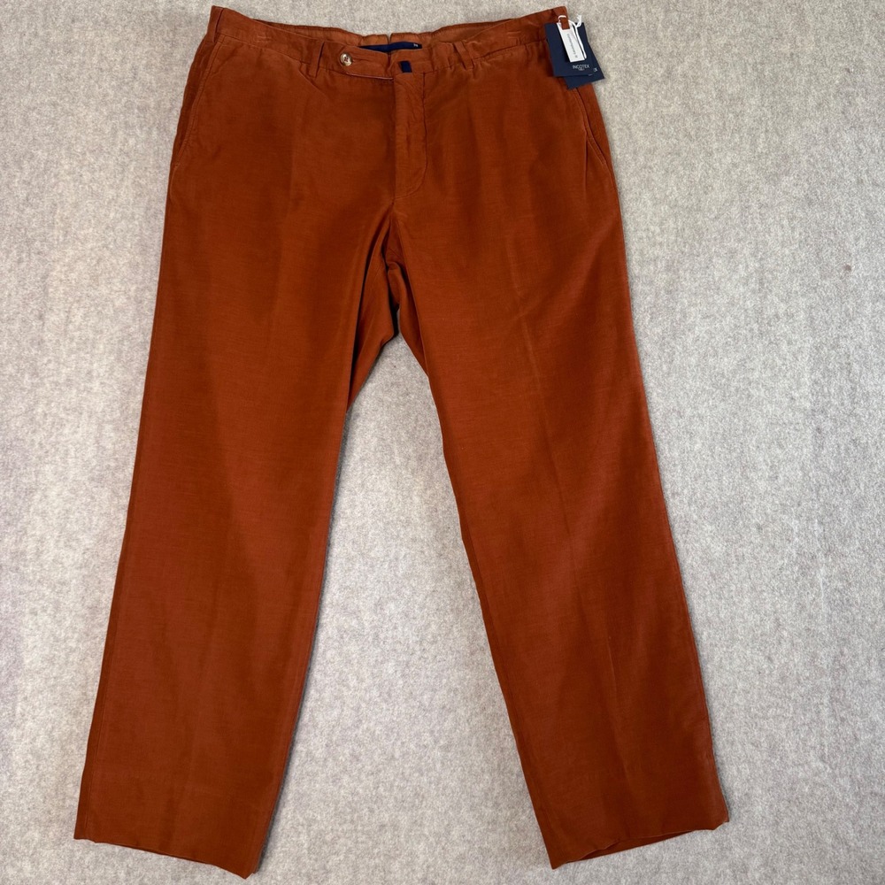 NWT Incotex 1951 Corduroy Trousers Mens 38x29 Rust Contemporary Fit Luxury